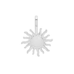 Silver Rhodium Plated Sun Pendant 