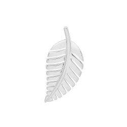 Silver Rhodium Plated Leaf Pendant 