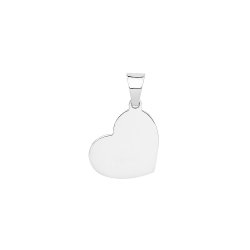 Silver Heart Tag Pendant 