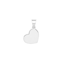 Silver Heart Tag Pendant 