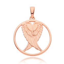 Silver Rose Gold Plated Wings Pendant 