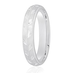 Bliss Platinum Light Court Diamond Cut Wedding Ring