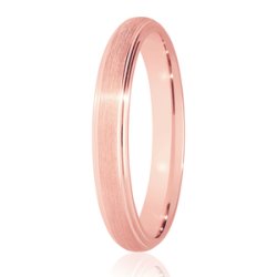 Dahlia 14ct Rose Gold Light Court Diamond Cut Wedding Ring