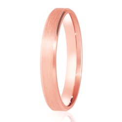 Azalea 14ct Rose Gold Light Flat Court Diamond Cut Wedding Ring