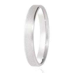 Azalea Platinum Light Flat Court Diamond Cut Wedding Ring
