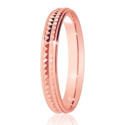 Juliette 14ct Rose Gold Light Flat Court Diamond Cut Wedding Ring