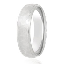 Soleil Platinum Light Court Diamond Cut Wedding Ring
