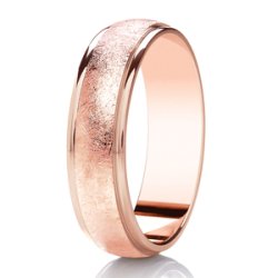 Kalindi 14ct Rose Gold Light Court Diamond Cut Wedding Ring