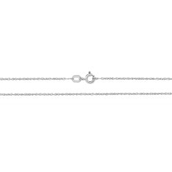 9ct White Gold Diamond Cut Chain 