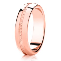 Brooke 14ct Rose Gold Light Court Diamond Cut Wedding Ring