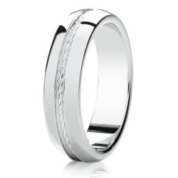 Brooke Platinum Light Court Diamond Cut Wedding Ring