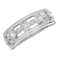 Silver Bezel Set Ring 