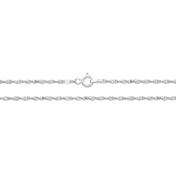 9ct White Gold Singarope Chain 