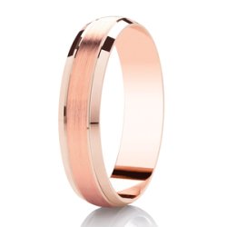 Hermes 14ct Rose Gold Light Court Diamond Cut Wedding Ring