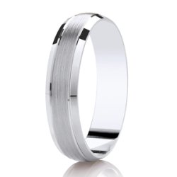 Hermes Platinum Light Court Diamond Cut Wedding Ring