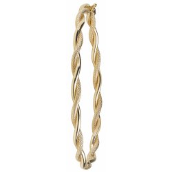 9ct Gold Entwined Hinged Bangle 