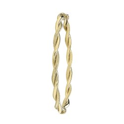 9ct Gold Entwined Hinged Bangle 
