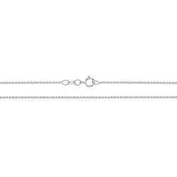 9ct White Gold Diamond Cut Single Link Wheat Chain 