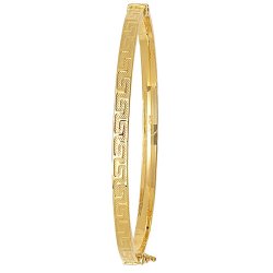 9ct Gold Greek Key Style Bangle 