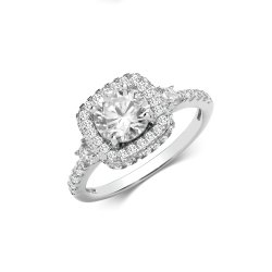 Silver Dress Cz Set Ring 