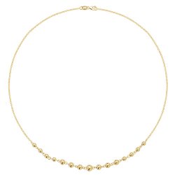 9ct Gold Beaded Necklet 