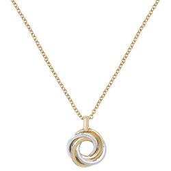 9ct Gold 2 Tone Twisted Circles Necklet 