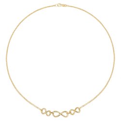 9ct Gold Triple Infinity Necklet 