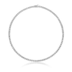Asscher Cut Claw Set Line Necklet LNG0001