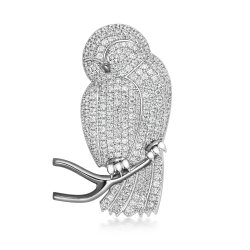 Pave Set Owl Brooch LHG0001