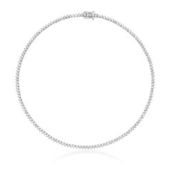 Rounds With 3 Claw Set Line Necklet LNG0002