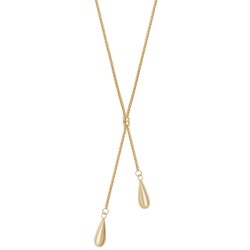 9ct Gold Double Teardrop Necklet 