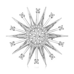 Round And Pear Shape Star Burst Brooch LHG0010