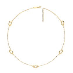 9ct Gold Hexagon Necklet 