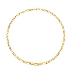 9ct Gold Oval Linked Fancy Necklet 