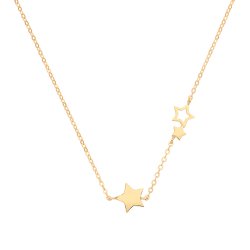 9ct Gold Trail Of Stars Necklet 