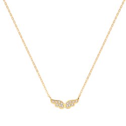 9ct Gold Cz Wings Necklet 