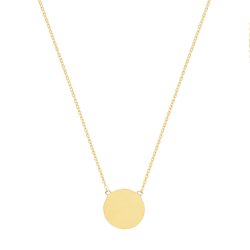 9ct Gold Disc Necklet 