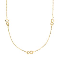 9ct Gold Triple Infinity Necklet 