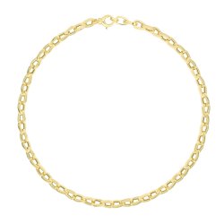 9ct Gold Pear Shape Linked Fancy Necklet 