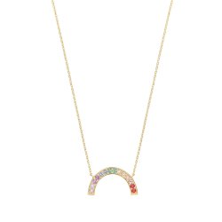 9ct Gold Large Rainbow Necklet 