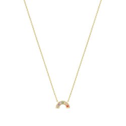 9ct Gold Small Rainbow Necklet 