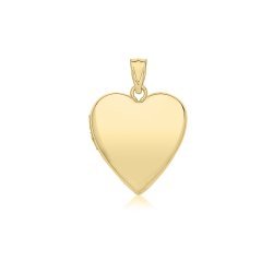 9ct Yel Gold Plain Heart Locket 