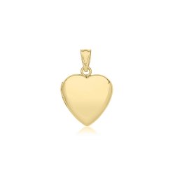 9ct Yel Gold Plain Heart Locket 