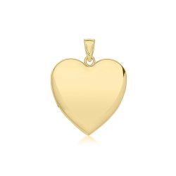 9ct Yel Gold Plain Heart Locket 