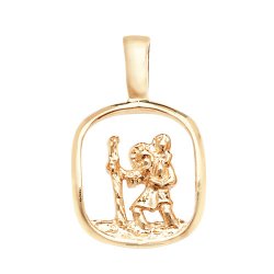 9ct Gold St Christopher Pendant 
