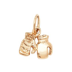 9ct Gold Double Boxing Glove Pendant 