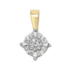 Diamond Brilliant Range Pendant In 9ct Gold 
