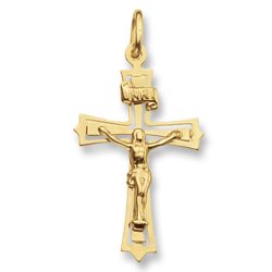 9ct Gold Crucifix Pendant 