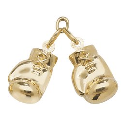 9ct Gold Double Boxing Glove Pendant 