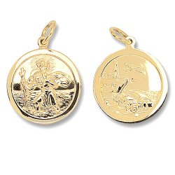 9ct Gold St Christopher Pendant 